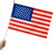 12 Pack US American Stick Flags Small 12x18 Inch USA Hand Held Flags with 24 Inch Wooden Pole for Yard,July 4th,Veteran Party,Memorial Day, Independence Day Decoration